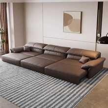 电动功能真皮沙发床客厅大小户型意式极简约现代可伸缩头等舱沙发