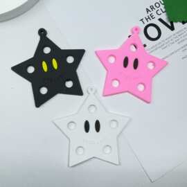 新款幻影钥匙扣挂件钥匙板 个性DIY安装板五角星龙虾扣贴片材料批