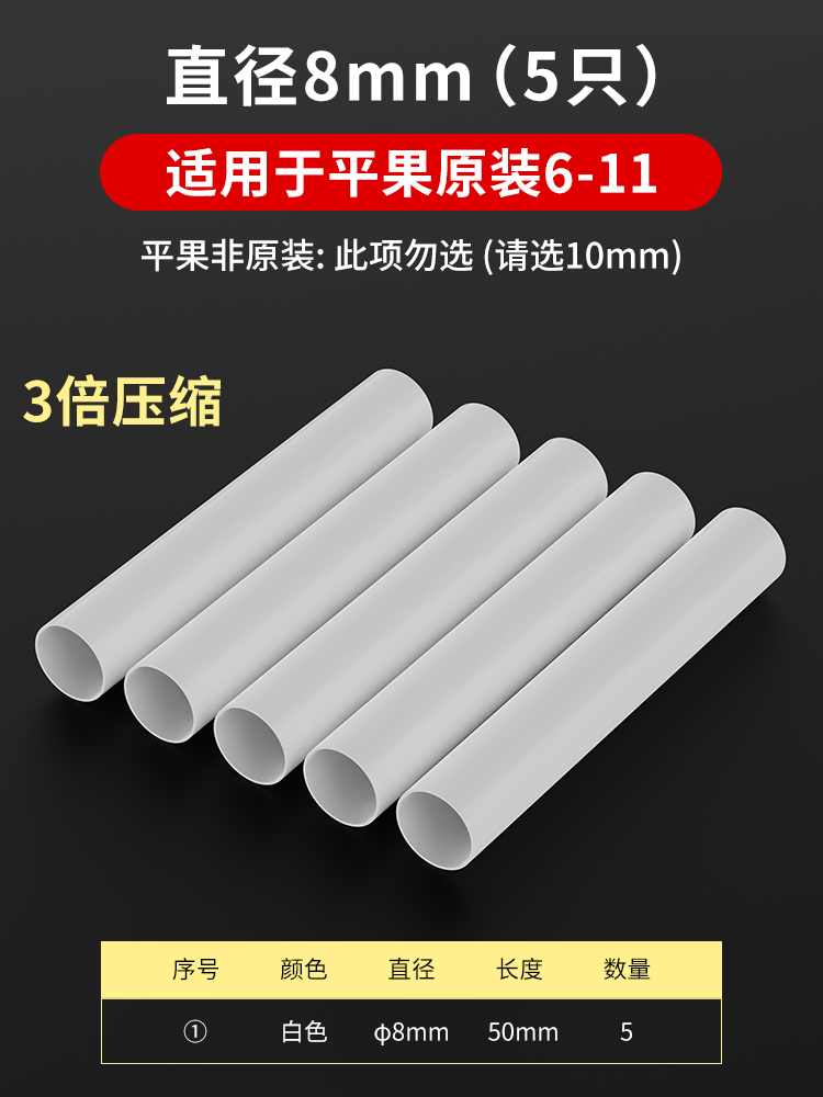 Deer Fairy Tubo termorretráctil transparente Carcasa aislada Línea de datos Contracción engrosamiento Conjunto de cubierta protectora de reparación de daños blancos