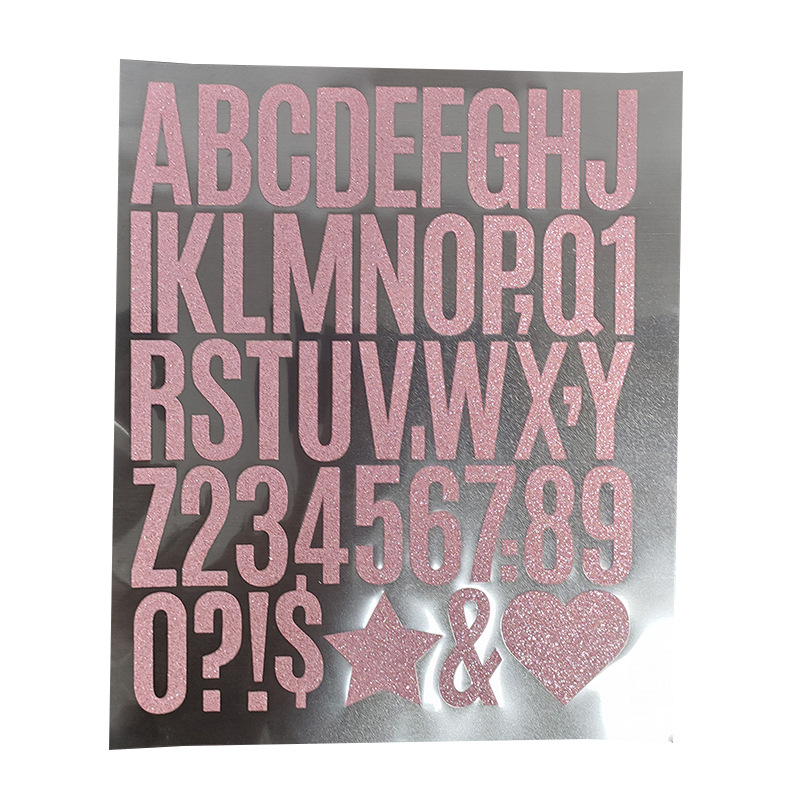 Pegatinas de letras de brillo transfronterizas, impermeables, buzones de correo de gran tamaño, decoración de regalos creativos, pegatinas digitales de brillo de bricolaje
