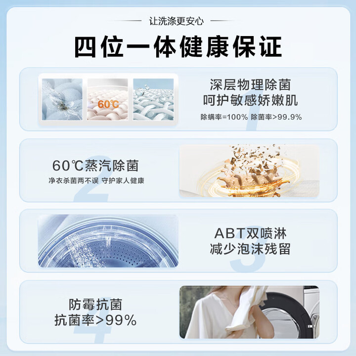 海尔滚筒洗衣机全自动洗脱洗烘一体机10/12公斤懒人家用大容量|undefined