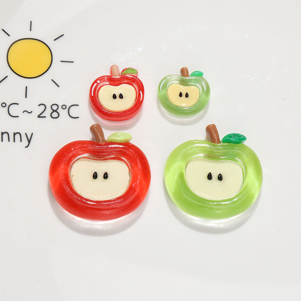 Transparent Apple Tomato DIY Resin Cream Glue Hair Accessories Hairpin Phone Case Accessories Wholesale Handmade Materials