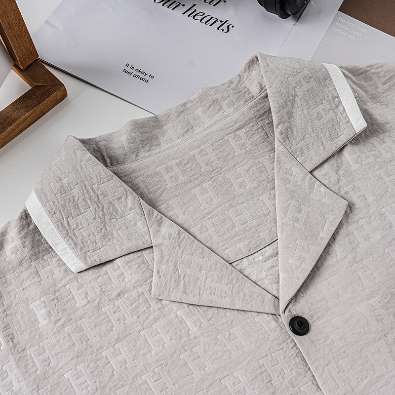 2025 nuevo jacquard nube algodón hombre pijama primavera y otoño pantalones de manga larga simple ropa de casa de verano