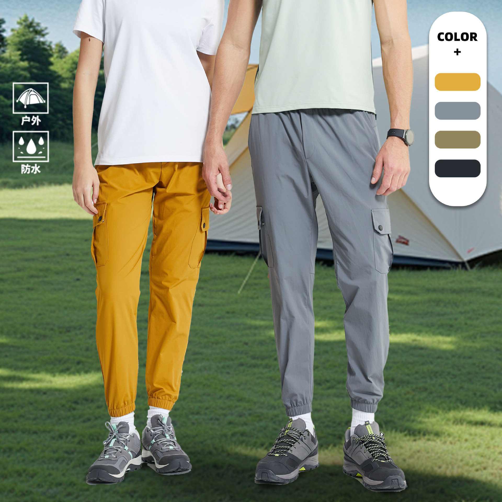 Pantalones deportivos de montaña impermeables al aire libre para hombres sueltos y delgados, pantalones para correr, pantalones largos casuales de fitness