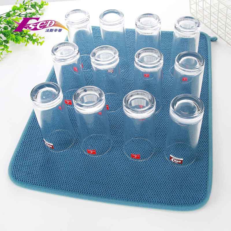 국경을 넘는 초극세사 주방 건조 매트, 흡수성, 속건성, 가정용 식탁 매트, 냄비, 그릇, 접시, 컵받침, 배수 매트 도매