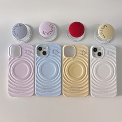 日韓insシンプル英文波溢殻磁気吸引スタンド15promax適用iPhone14携帯ケース13pro