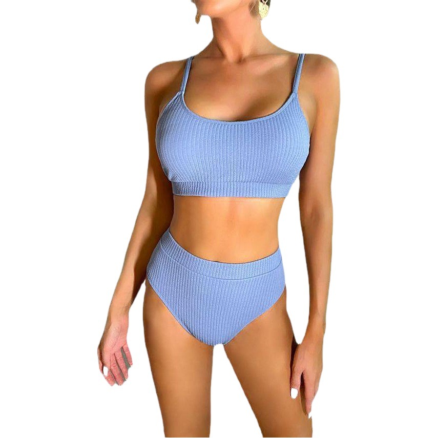 2023 europeo y americano nuevo color bikini traje de baño Bikini de comercio exterior de las mujeres sexy traje de baño dividido