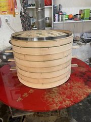 WI25 wholesale 43/45/48/52 large bamboo steamer bamboo household commercial bamboo steamer bamboo braided heightening and thickening steamer