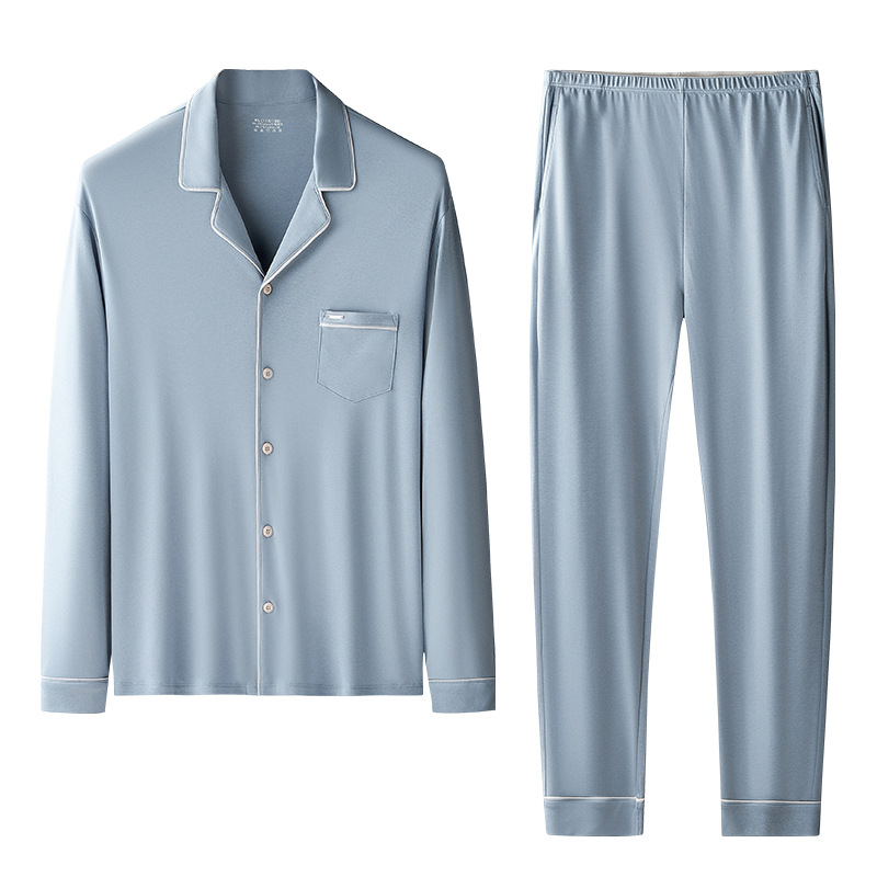 Shuirou Tiansi algodón primavera, otoño e invierno pantalones de manga larga para hombres pijamas estilo delgado puede salir en stock de servicio a domicilio