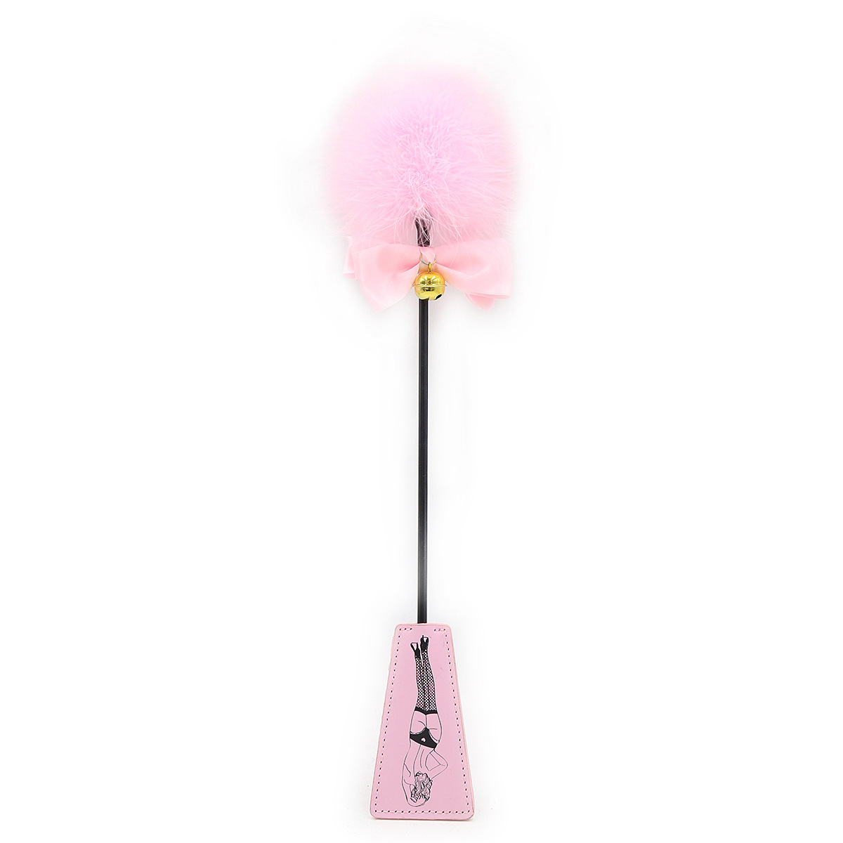 Tienda de fábrica juguetes sexuales juguetes adultos Rosa pluma mano raqueta multifuncional juguete Bell belleza cuero raqueta image 3
