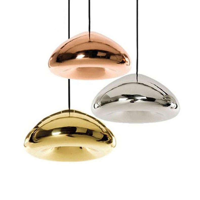 Nordic simple creative brass bowl electroplating personality bread Glass Chandelier Bar Club Restaurant Bar Restaurant lamp