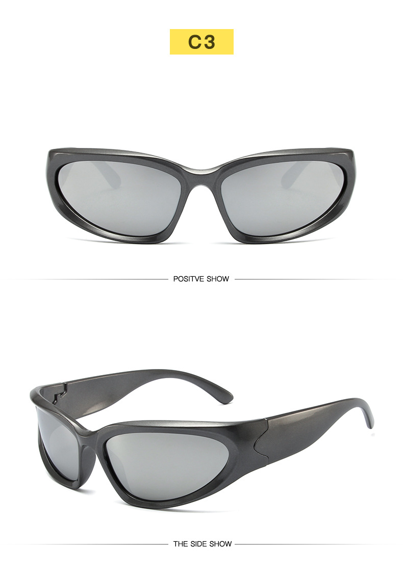 35g Weight Full Frame Glasses Structure Sunglasses Classification PC, UV400 Protection Lens Material Oval Frame Glasses Style Travel Occasion Solid Color Pattern Unisex Gender INS Style Style Grey, Black Color INS Style Solid Color PC UV400 Protection Oval Frame Full Frame Women's Sunglasses 7