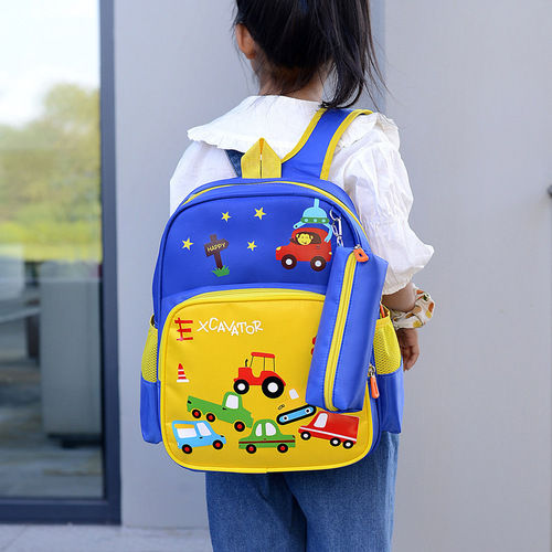 Foreign trade kindergarten school bag boy cartoon cute 3-6 years old large, medium and small class boys lightweight children's backpack