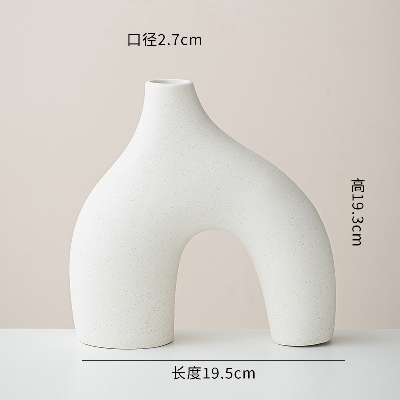 Geometría set vasos de cerámica artesanía explosiva set de tres piezas decoración del hogar creativa adornos al por mayor transfronterizos