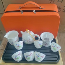 新中式耐高温手绘白色见详情星质可以礼礼盒饭菜茶具套装代发包邮