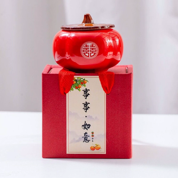 Δεεεεδ Watermelon Red Medium Red Persimmon Carved Single Can Box δεεεεδ