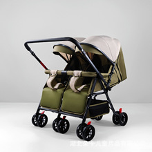 双胞胎 宝宝 二胎 一大一小宝 双人 超轻折叠 婴儿车推车可坐可躺
