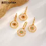 小众太阳花贝壳耳环