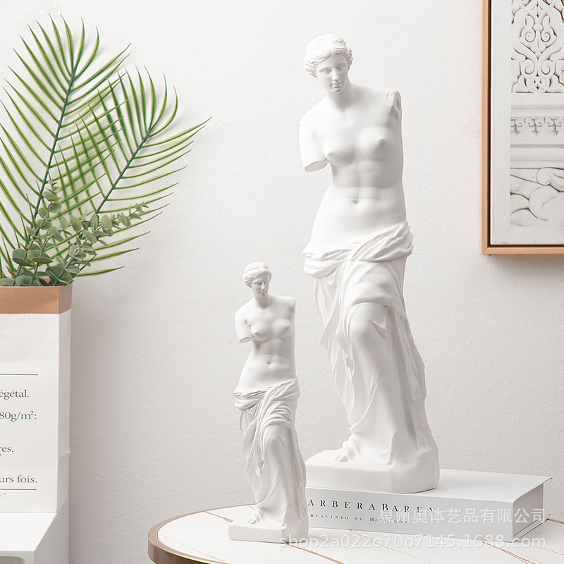 Nordic Style Art Broken Arm Venus Character Statue Ornaments Resin Crafts Living Room Dining Room Sketch Sculpture