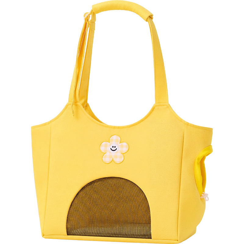 Primavera y verano nuevo acompañante bolsa de lona para mascotas fuera bolsa de hombro bolsa de perro bolsa de gato bolsa de perros pequeños y medianos bolsa de mano transpirable