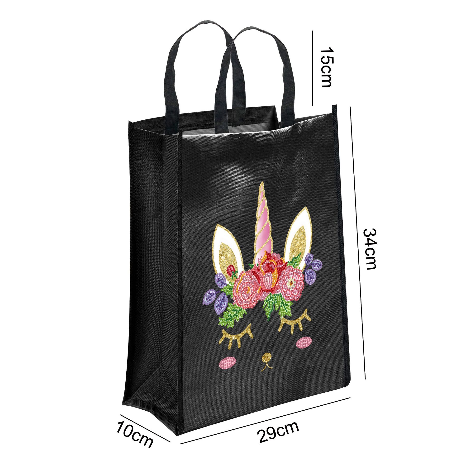 Diamante pintura perimetral DIY pintura caliente bolsa de protección del medio ambiente puntuación de perforación manual bordado cruzado Oxford tela bolsa de mano distribuible