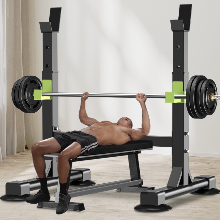 Bench Press Rack, Home Squat Rack, Fitness Equipment, Professional Men's Barbell Rack, Adjustable One-Piece Multi-Functional Bench Press Rack