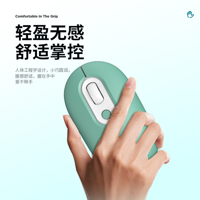 Cross-Border Wireless Mouse Internet Celebrity Appearance Office Rechargeable Laptop Silent Bubble Wireless Bluetooth Mouse