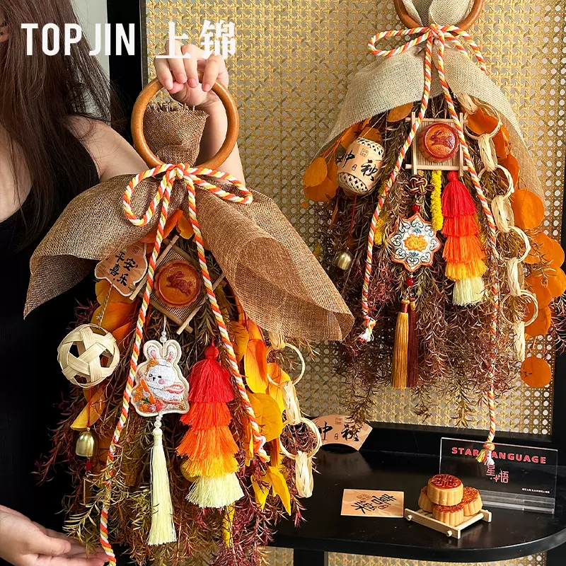 上锦 中秋节原创设计·千层金麦穗门挂DIY手工材料包礼物装饰品