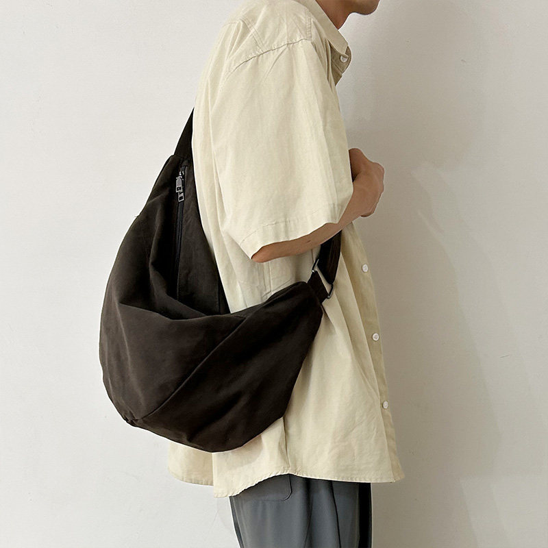 Retro Large-Capacity Dumpling Bag, Fitness and Leisure Cross-Body Bag, Lazy Style Versatile Shoulder Bag, Korean Style Fashionable Cross-Body Bag