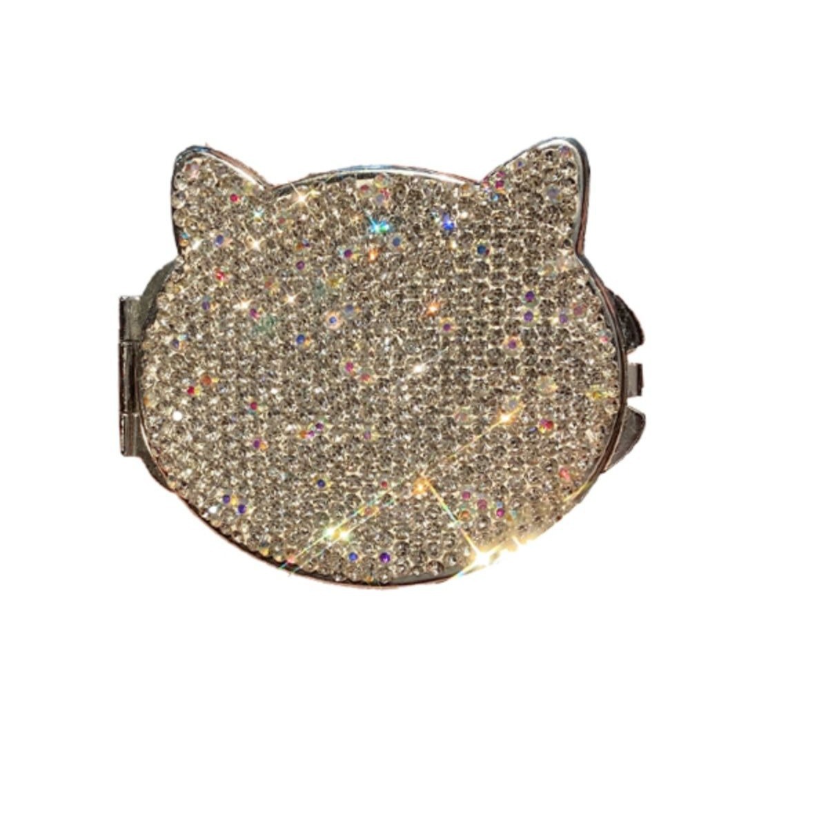 Cartoon cute handheld small folding double-sided mirror