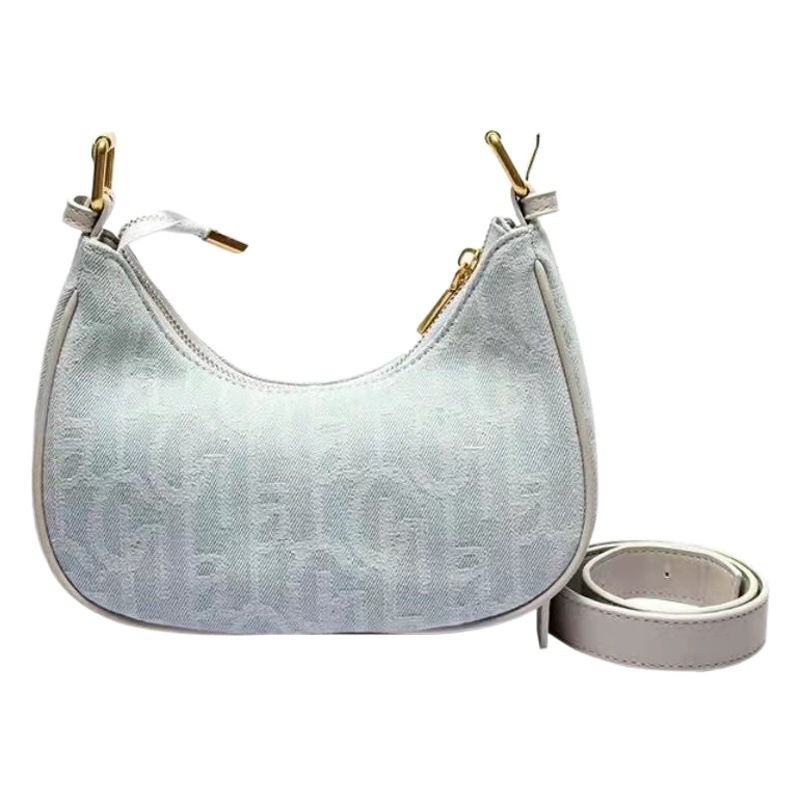 Bolsa de verano para mujer 2022 nueva bolsa de mensajero nicho Denim axilas media luna bolsa de hombro portátil moda popular