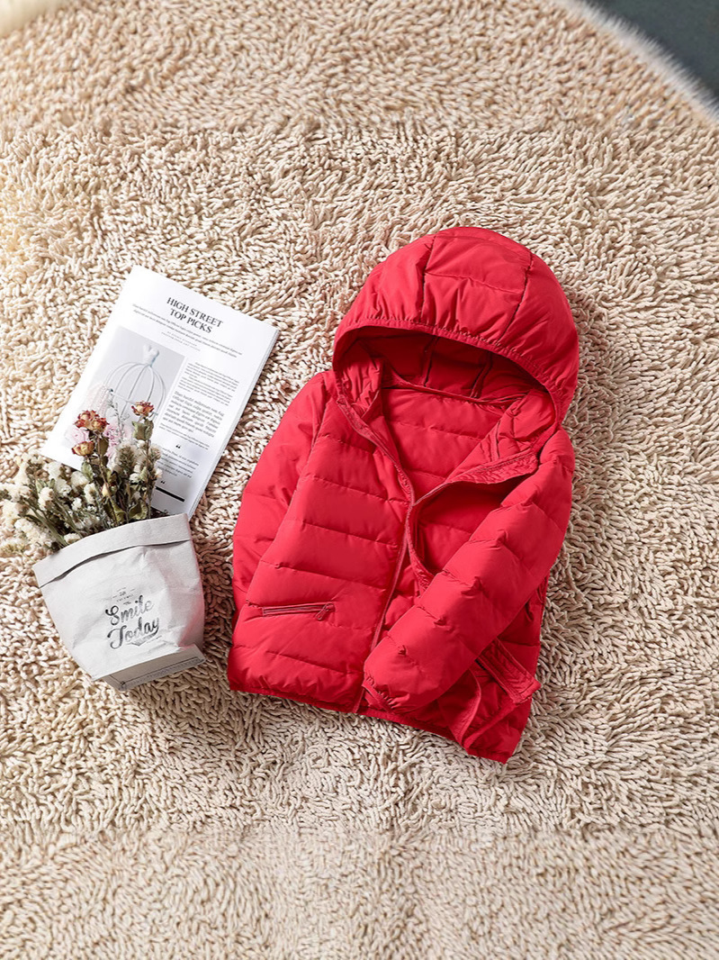 Chaqueta de tejido ligera y sin costuras para niños 90 chaqueta blanca para niños y niñas chaqueta encapuchada