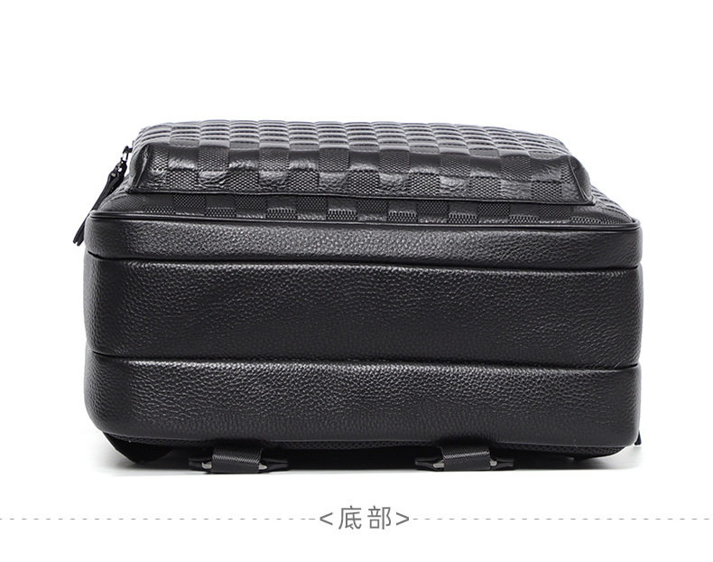 Ba lô nam da bò thật dung tích lớn 15.6 inch đựng laptop, túi du lịch 30×17×41 cm — Màu đen 1, Màu đen 2 chi tiết 21