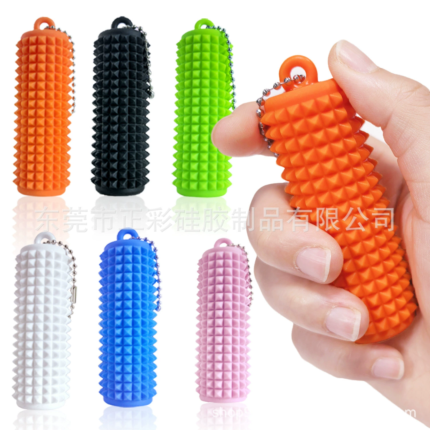 Новый трансграничный брелок Spiky Grippie Stim, портативный массажный брелок для снятия декомпрессии на кончиках пальцев, пряжка