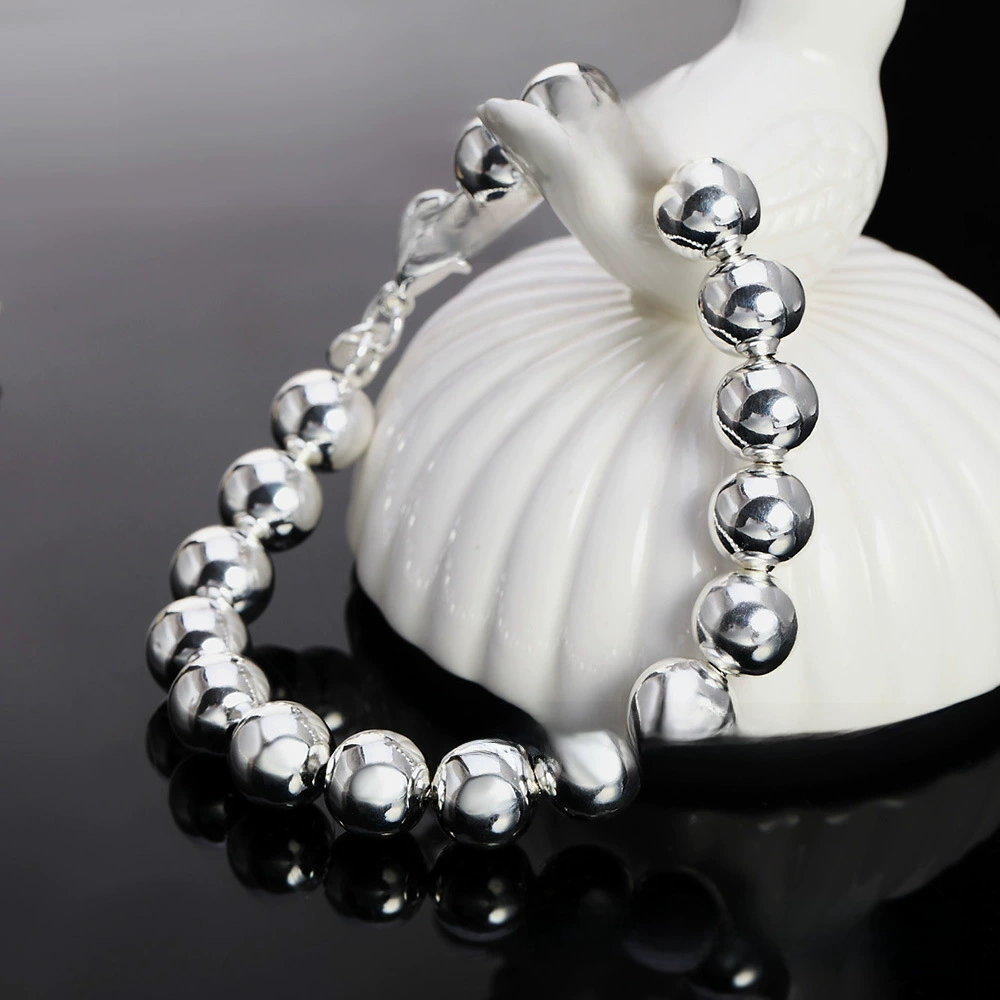 Модное изделие , р Slave rosary с круглыми бусинами, браслет, европейский стиль, образец серебра 925, 10 мм