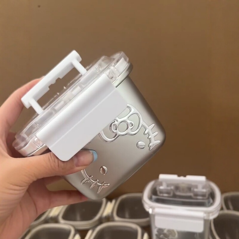 哈喽保鲜盒饭盒微波炉加热不锈钢食品级手提水果便当盒|undefined