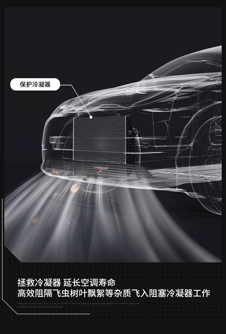 Applicable for the New Model Y Tesla Insect-Proof Net, Detachable Front Grille Air Intake Protection Modification Accessory