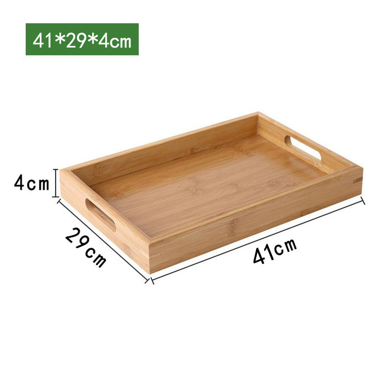 竹の木のトレーの長方形のお茶の皿の実木の家庭用の工夫のお茶のコップのトレーの日本式の木製のパンの木の食事の皿|undefined