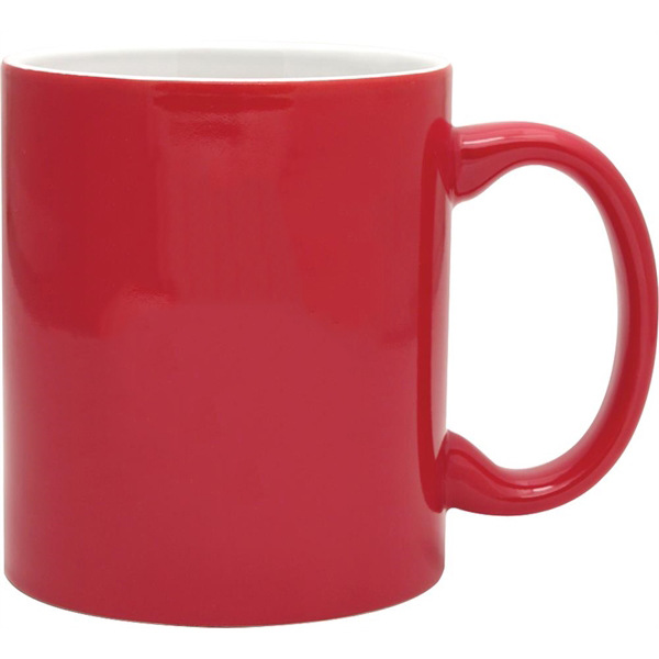 Taza de cerámica de color Taza internacional transfronteriza Patrón de marca personalizada Taza cambiante de color Logotipo personalizado Taza recta 11oz taza