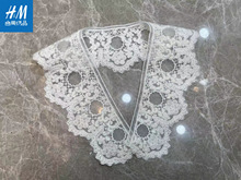 精美欧根纱底毛线珠片领子 百搭服装辅料花边刺绣 假领 现货批发