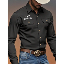 X 60805 Men's Denim Casual Shirt ��ʿţ���������羳����