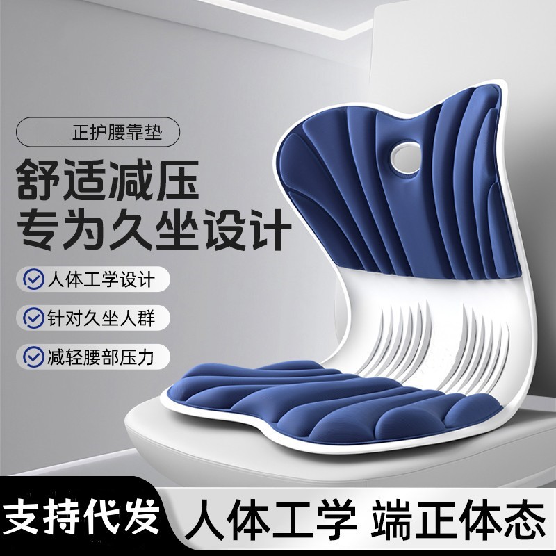 正护腰坐垫靠背一体办公室人体学坐姿椅久坐累护腰神器 一件代发