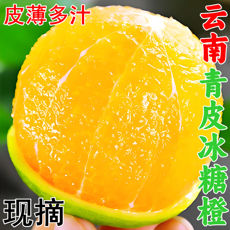 【活动款】正宗云南青皮冰糖橙哀牢山水果对接电商直播产地直发