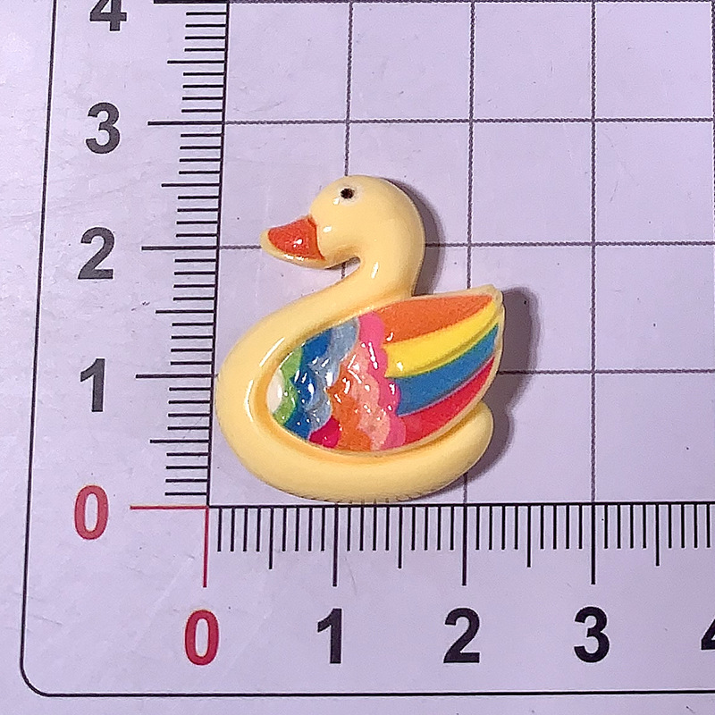 Nuevo colorido cisne diy accesorios de resina crema pegamento para el cabello clips para el cabello teléfono móvil agujero agujero hebilla hecha a mano al por mayor