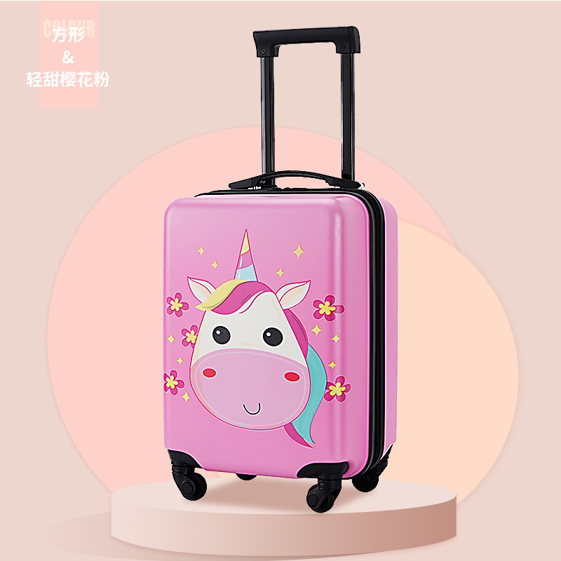 18-pulgadas equipaje caja de la carretilla de los niños al por mayor regalo caso de dibujos animados maleta universal rueda de embarque caso mochila