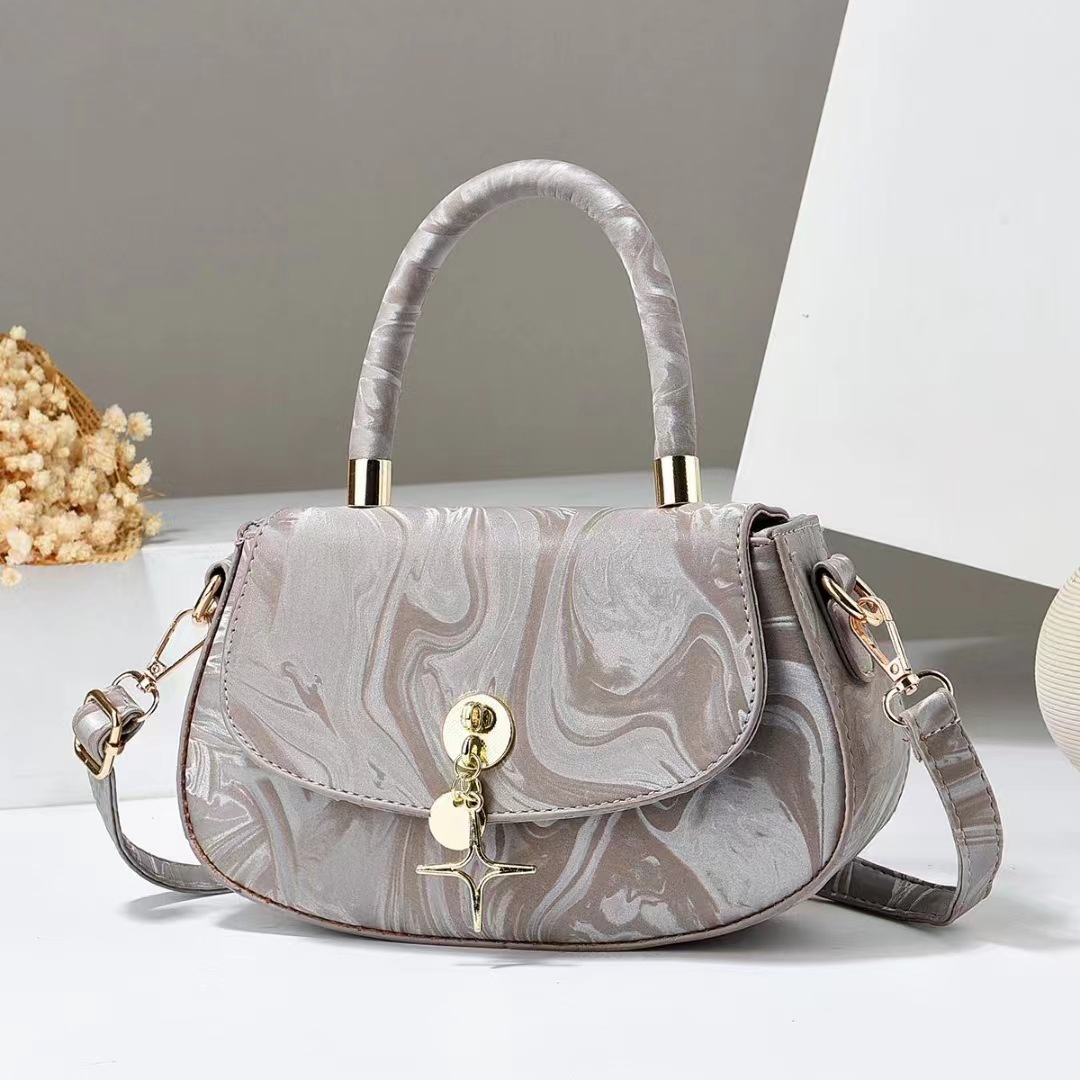 Shoulder Bag Bags Type Casual, Holiday Occasion Women's Pu Leather Star Elegant Classic Style Sewing Thread Oval Flip Cover Shoulder Bag