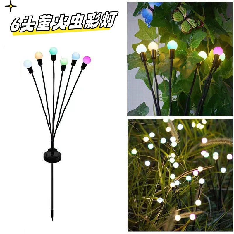 lámpara de luciérnagas solar, lámpara de luciérnagas de aire, lámpara de jardín