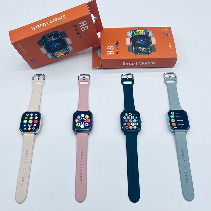 Nuevo reloj inteligente transfronterizo H8 frecuencia cardíaca presión arterial monitoreo de oxígeno multimodo de movimiento pedómetro reloj de llamada Bluetooth