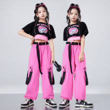 街舞儿童潮服嘻哈女童爵士舞服装女孩套装舞蹈演出比赛服炸街潮装