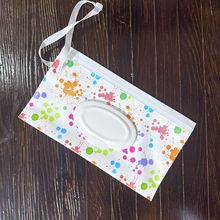 eva翻盖卫生湿巾袋定 做 现货环 保便携开窗抽取式纸巾包装袋子